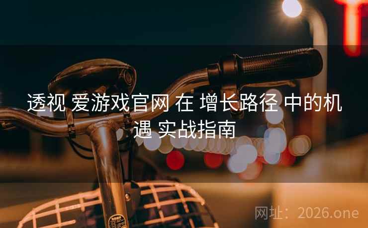 透视 爱游戏官网 在 增长路径 中的机遇 实战指南