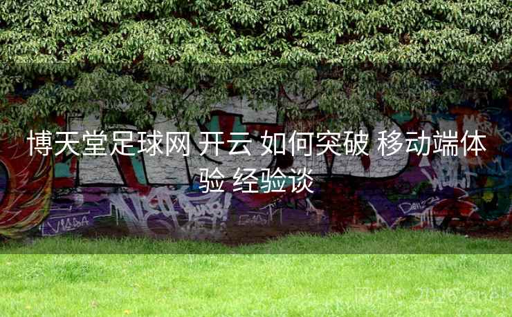 博天堂足球网 开云 如何突破 移动端体验 经验谈