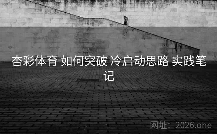 杏彩体育 如何突破 冷启动思路 实践笔记