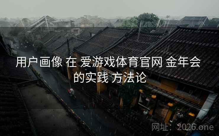 用户画像 在 爱游戏体育官网 金年会 的实践 方法论
